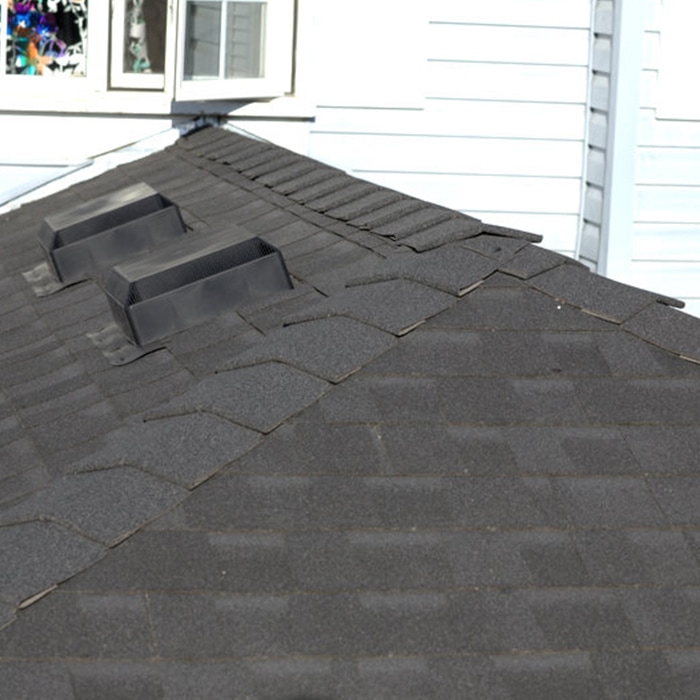 Shingled Residential Roof Peak